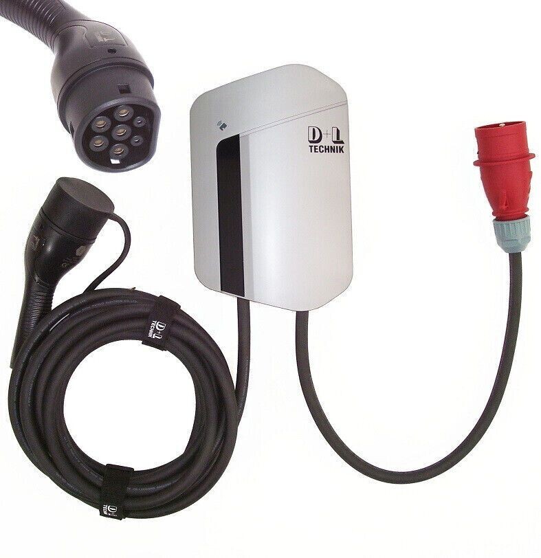 Wallbox 11kW Ladekabel 7m Typ 2 mobile Ladestation Elektrofahrzeuge Gerät 55862