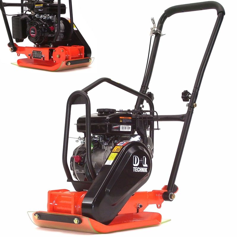 Rüttelplatte 52kg Verdichter 8 kN Rüttler Set PU-Matte Fahrwerk 56119 Rüttelplatte 52kg Verdichter 8 kN Rüttler Set PU-Matte Fahrwerk 56119