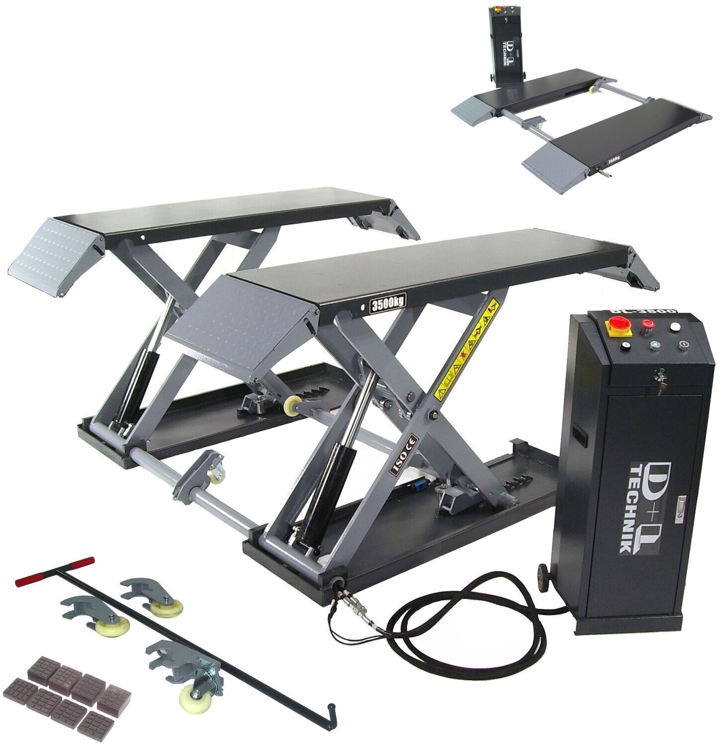 Mobile Scherenhebebühne 3500 kg Kurzhub Bühne Hebebühne 3 t Reifendienst 06303