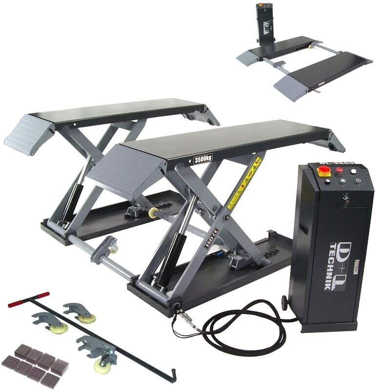 Mobile Scherenhebebühne 3500 kg Kurzhub Bühne Hebebühne 3 t Reifendienst 06303