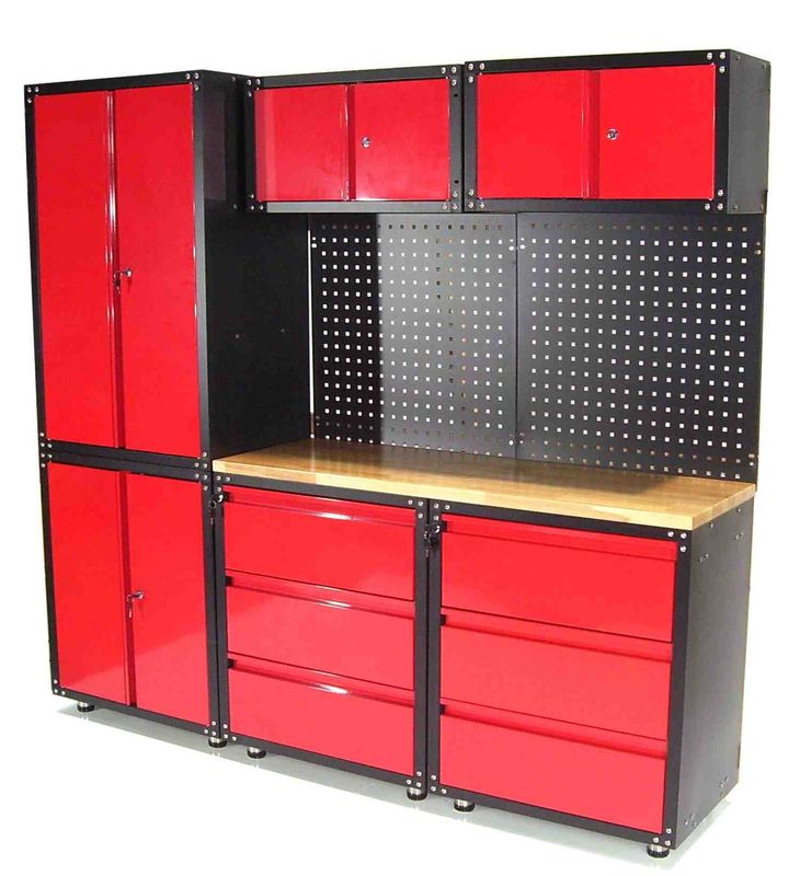 Werkstatt Schranksystem 9-teilig Werkstattschrank Werkbank 57063