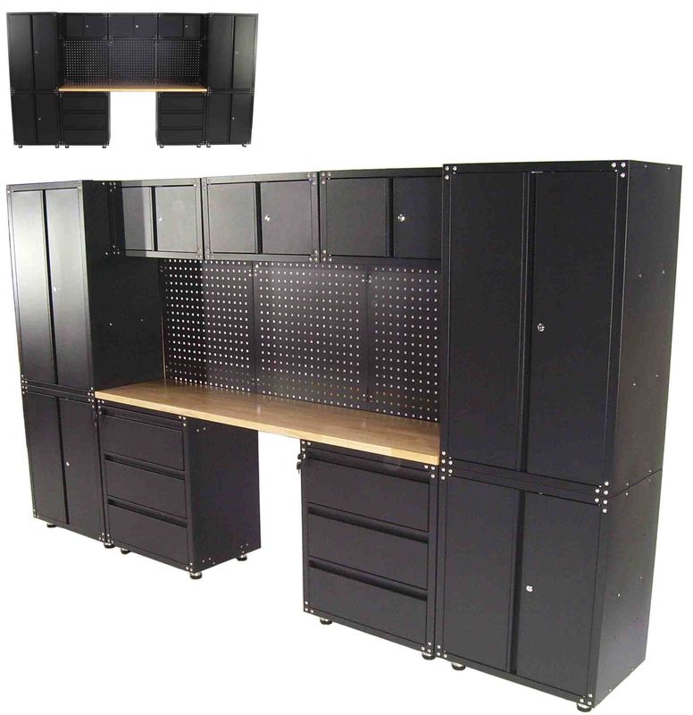 Werkstatt Schranksystem 13-teilig Werkstattschrank Werkbank 57066