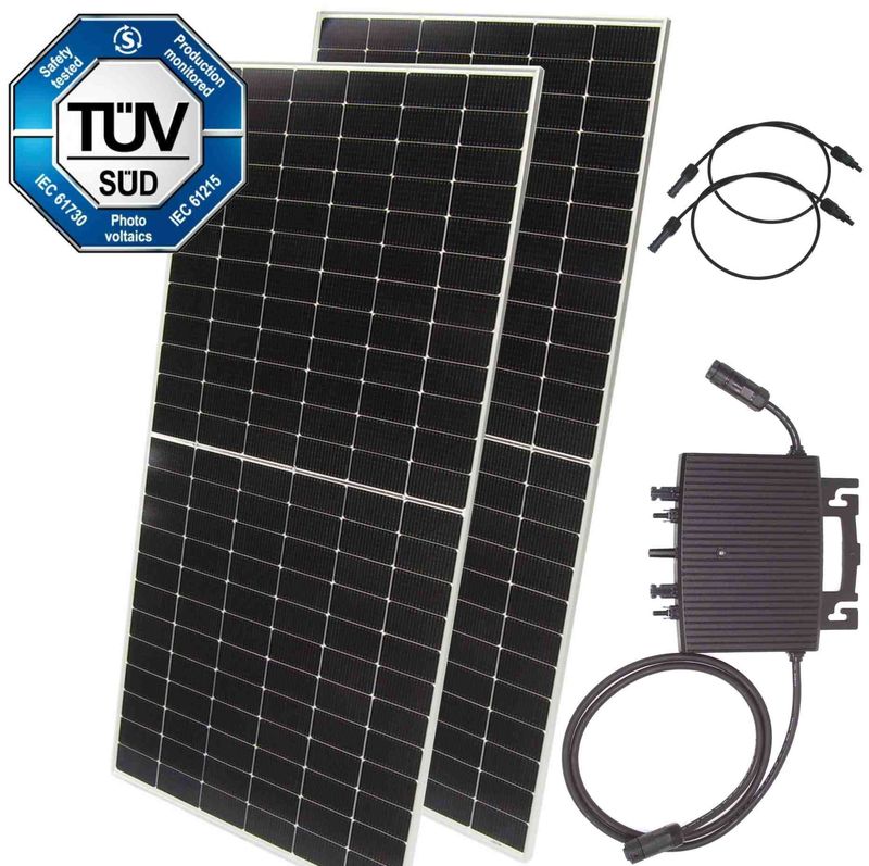 Balkonkraftwerk 1500W 800W Photovoltaik Solaranlage