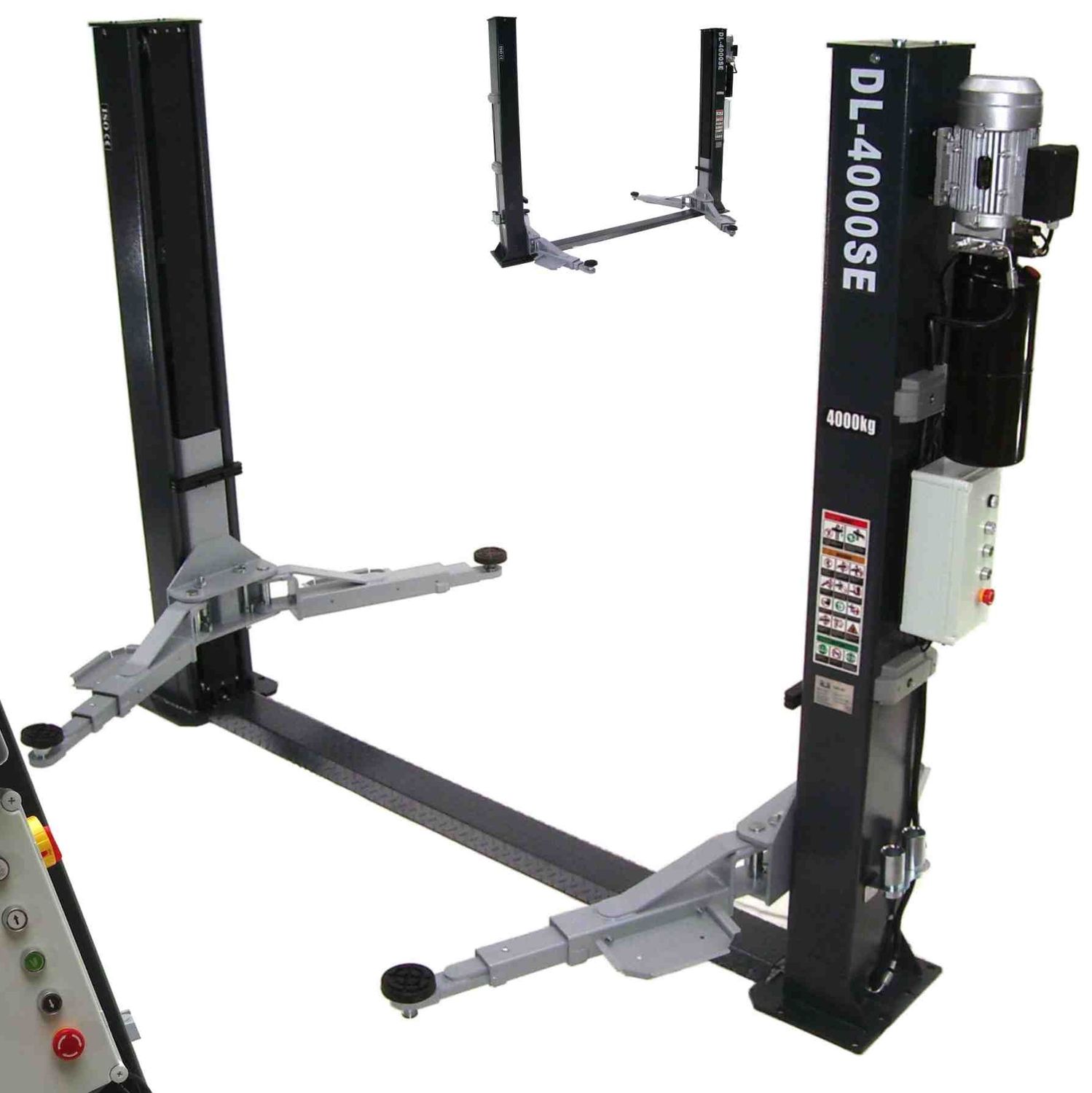 Garagen Säulen Hebebühne 4000kg 2-Säulenhebebühne Autohebebühne 4t hydraulisches Garagen Modell schmal niedrig 06308