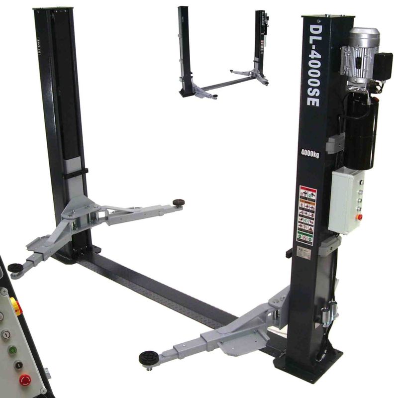 Garagen Säulen Hebebühne 4000kg 2-Säulenhebebühne Autohebebühne 4t hydraulisches Garagen Modell schmal niedrig 06308