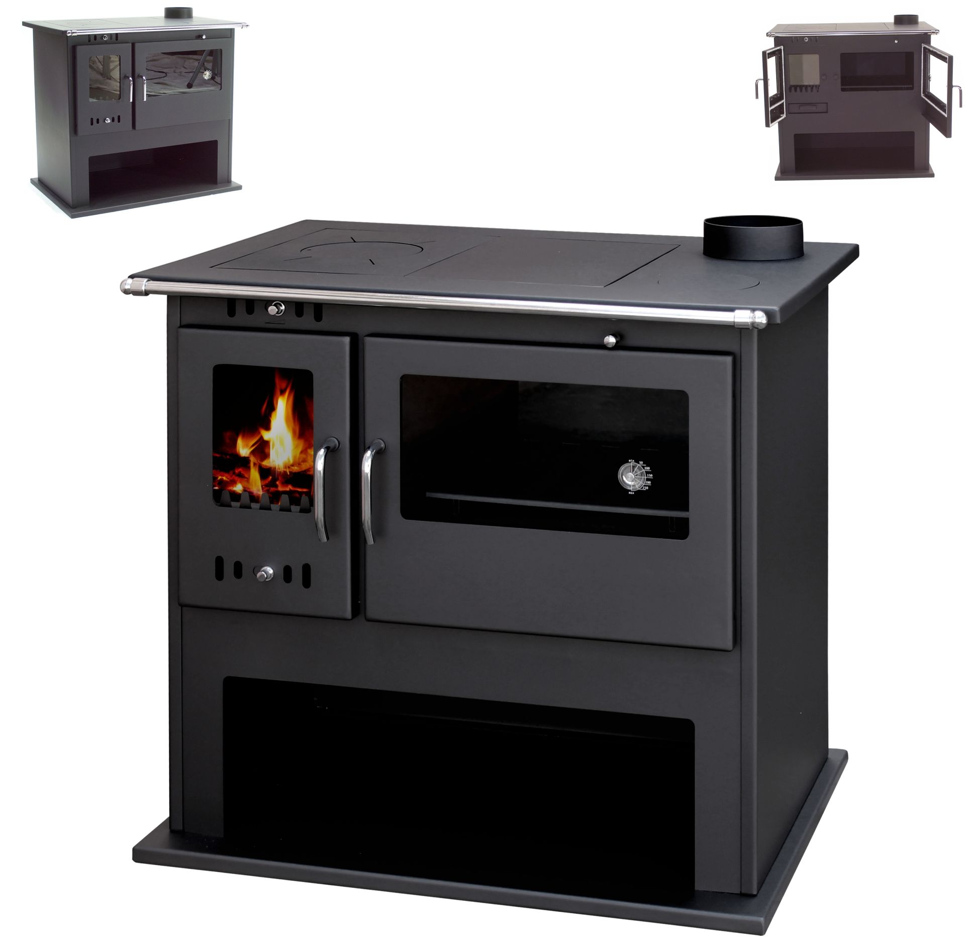 Holzherd 10.5kW Küchenofen mit Herdplatte Backfach  EEK A 56309