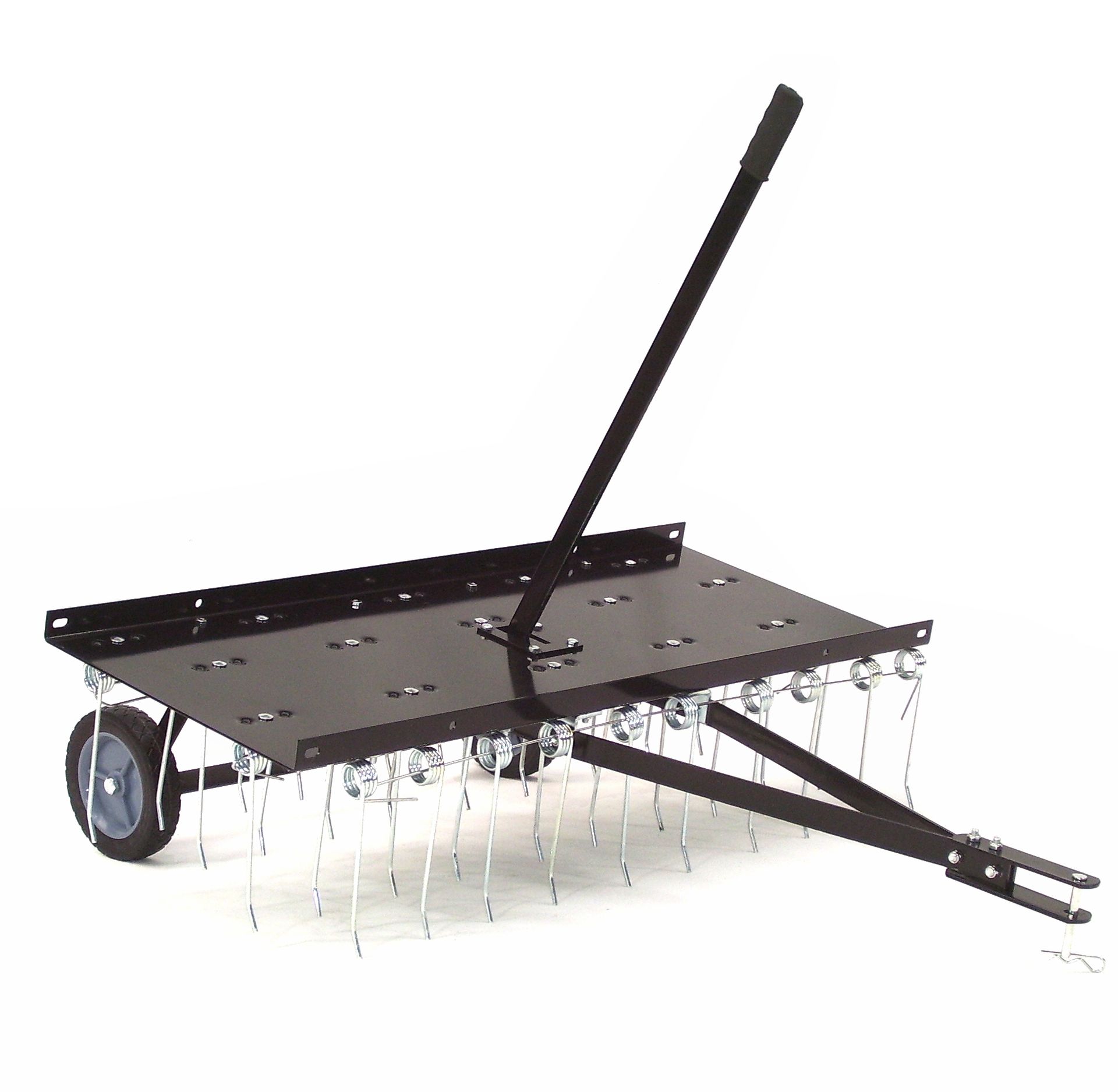 Rasenstriegel XXL Entmooser 4-Reihen Vertikutierer Rasenkamm 100cm Aufsitzmäher 40 Zinken Rasentraktor 55664