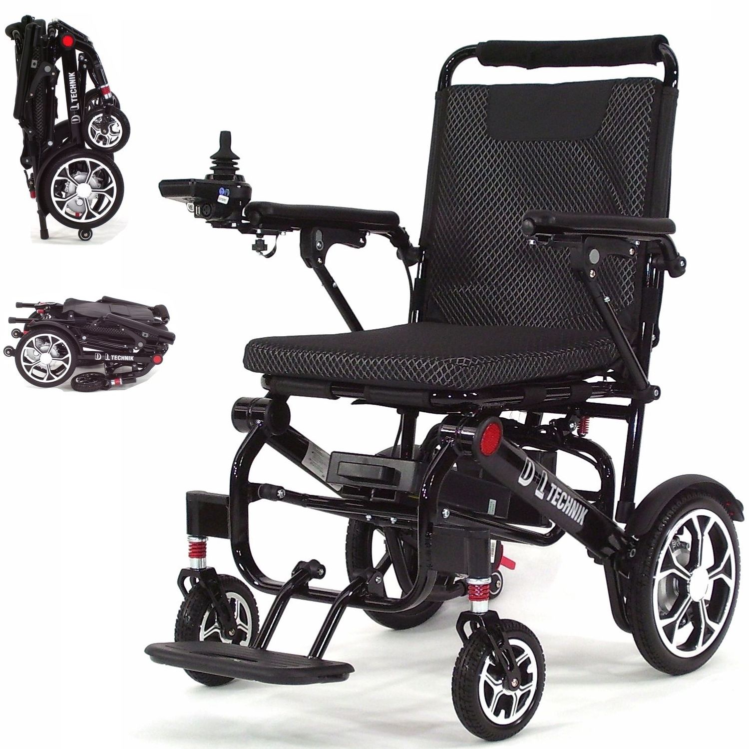 Faltbarer Elektrorollstuhl 400W ultra leich 18kg elektr. Rollstuhl E-Rollstuhl Li-Batterie 06073