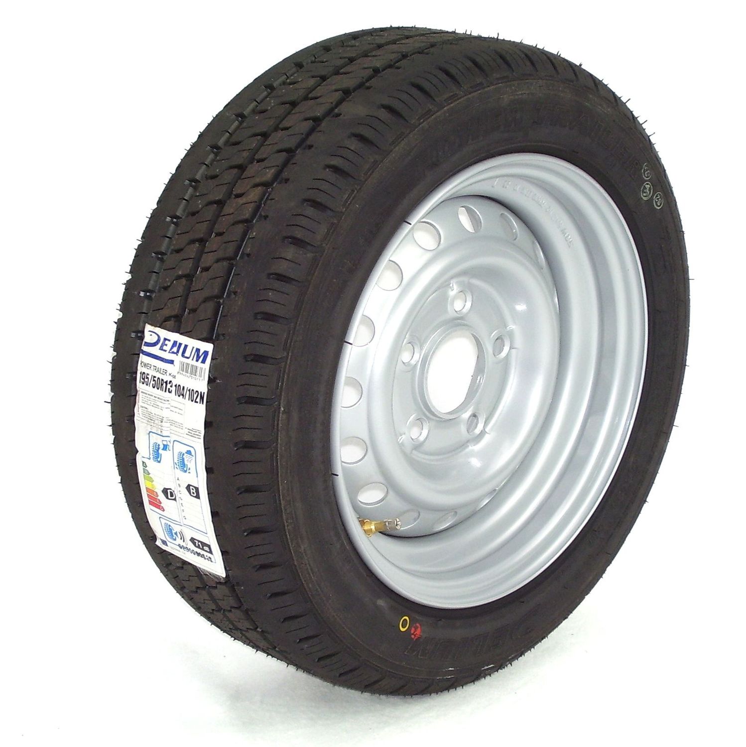 Komplettrad Anhängerrad Reifen 195/50 R13 112x5 104/102N 900kg Anhängerreifen Trailerrad TB130