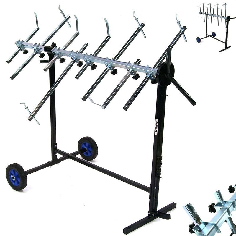 Drehlackierständer 8-Armig 360° Lackierständer Lackierbock Drehgestell fahrbar 06322