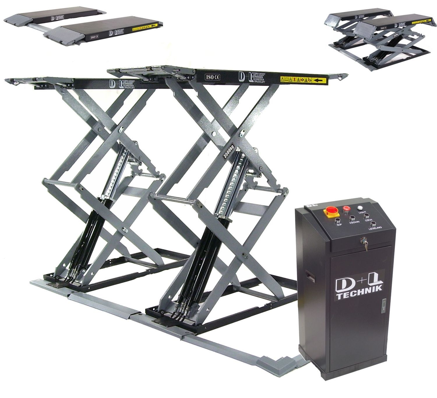 Doppel Scherenhebebühne 3500 kg Hubhöhe 1900mm 1,9m Bühne Hebebühne 3.5t Reifendienst 06302