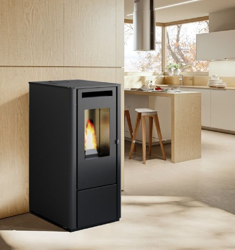 Pelletofen 8kW Pelletkamin Pelletheizung Kaminofen A+ Holzofen Glastür 56306 Pelletofen 8kW Pelletkamin Pelletheizung Kaminofen A+ Holzofen Glastür 56306