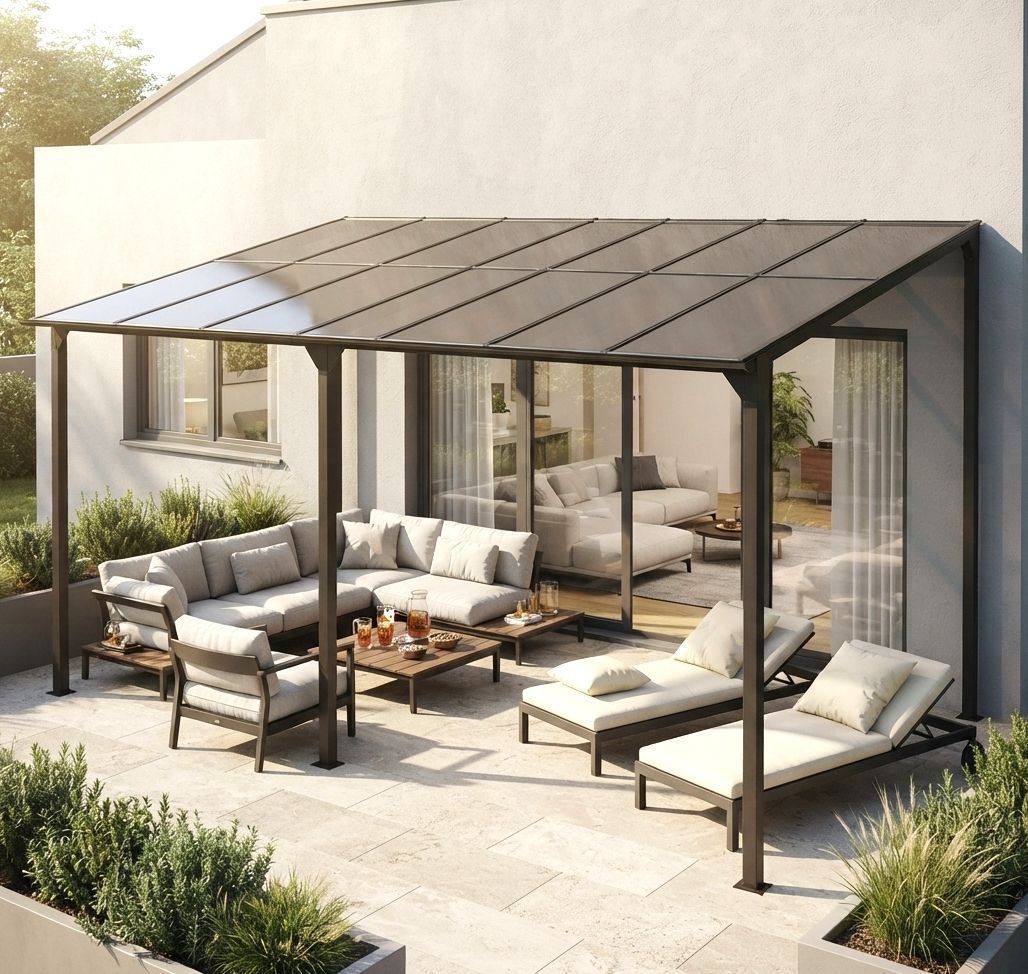 Aluminium Dach Pavillon 3x4,5m Gartenpavillon Pergola, Terrassenüberdachung, Carport, Doppelstegplatten 56860 Aluminium Dach Pavillon 3x4,5m Gartenpavillon Pergola, Terrassenüberdachung, Carport, Doppelstegplatten 56860