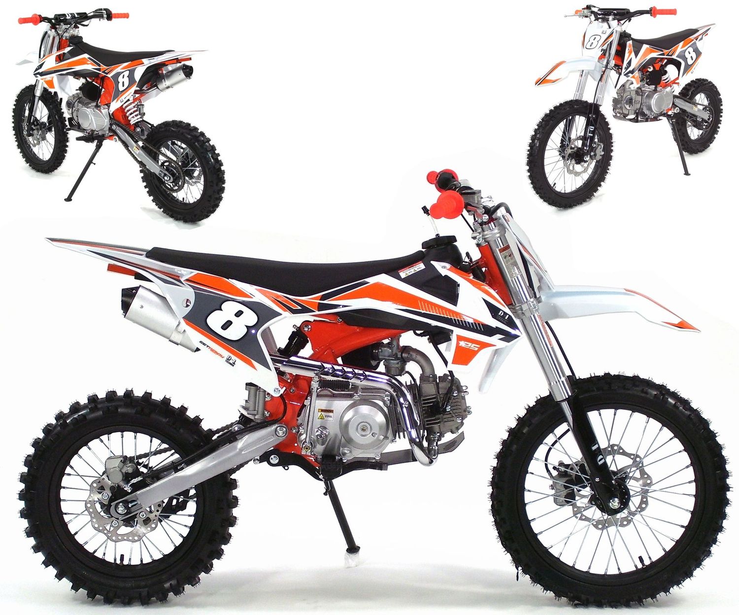 Pocketbike Dirtbike 17/14 Pocket Cross Bike Crossbike 125ccm Enduro Jugend 55937