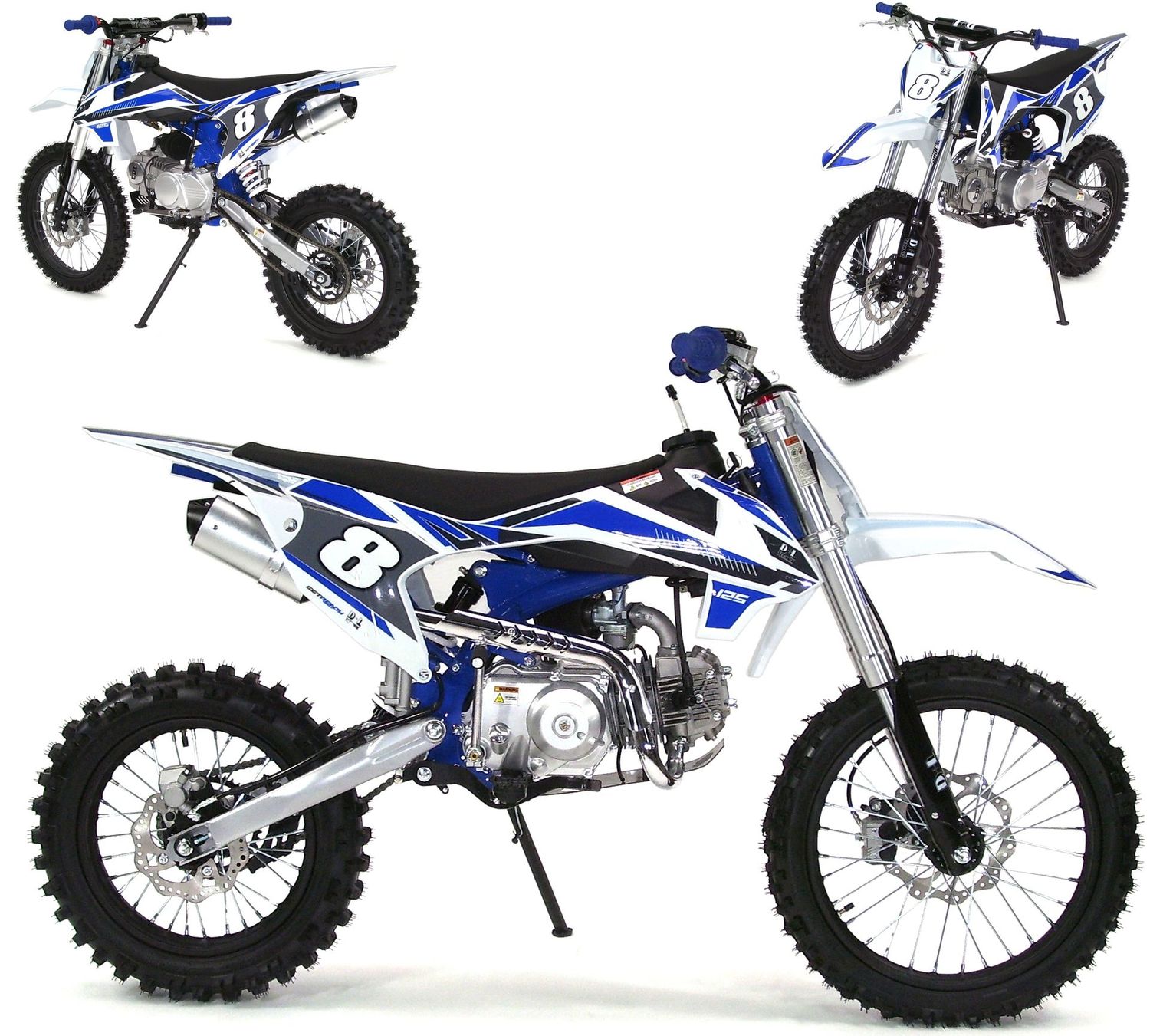 Pocketbike Dirtbike 17/14 Pocket Cross Bike Crossbike 125ccm Enduro Jugend 55939