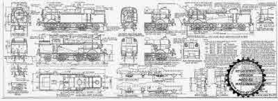 4mm scale drawing 310 : N2 Gresley 0-6-2 suburban tank engine