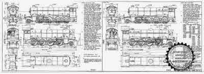 4mm scale drawing 313 : O2/4 Thompson/Gresley 2-8-0 Loco only 3 cyl Tango with 100 A boiler