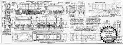 4mm scale drawing 314 : O1 (later O3) Gresley 2-8-0 2 cyl goods engine