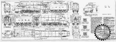 4mm scale drawing 315 : A4 Gresley 4-6-2 Streamlined Pacific with corridor tender