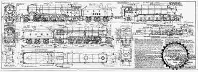 4mm scale drawing 318 : P1 Gresley 2-8-2 goods engine