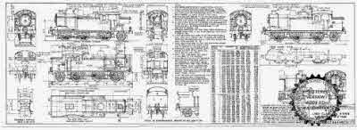 4mm scale drawing 325 : N7/1 /5 Gresley/Hill 0-6-2 tank engine