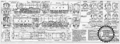 4mm scale drawing 331 : A3 Gresley 4-6-2 Early left hand drive and corridor tender