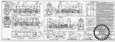 4mm scale drawing 369 : C2 Ivatt 4-4-2 (GN C1) No 271 as 4 & 2 cylinder rebuilds. Engine only