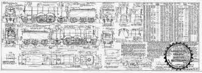4mm scale drawing 370 : C1 Ivatt 4-4-2 (GN C1) large Atlantic express passenger engine