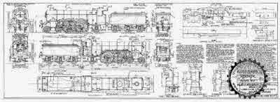 4mm scale drawing 375 : C1 Gresley/Ivatt 4-4-2 (GN C1) No 3279 with K2 (2 cyls) & Walschaerts valve gear