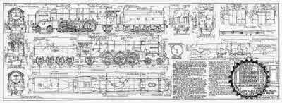 4mm scale drawing 389 : A2/3 Thompson 4-6-2 standard engine