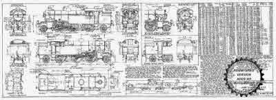 4mm scale drawing 401 : V1 & V3  Gresley 2-6-2 tank engine