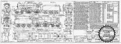 4mm scale drawing 405 : D49/2 Gresley 4-4-0 Hunt class passenger engines