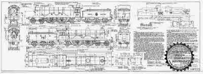 4mm scale drawing 420 : C8 Raven 4-4-2 (NE 4CC) 4 cylinder compound passenger engine