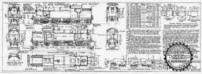 4mm scale drawing 456 : L3 Robinson 2-6-4 (GCR 1B) tank engine