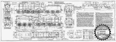 4mm scale drawing 475 : B5/3 Robinson 4-6-0 (GC 8) Rebuilt Fish Engine formerly B5/1 & B5/2