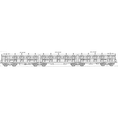 4mm scale drawing 177 : 110' 2" GNR triplet brake composite (ex 6 wheel stock West Riding) Diagram GN 218N