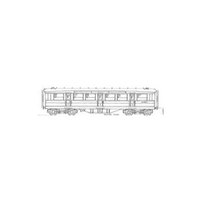 4mm scale drawing 190 : 52' 6" Gresley Corridor 1st class Diagram 140