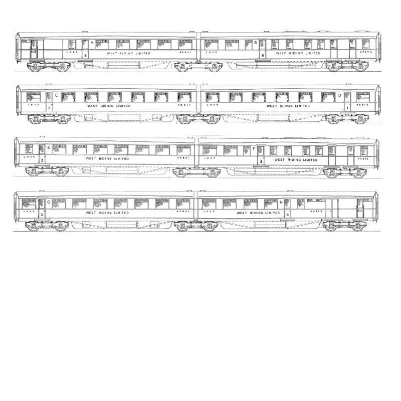 4mm scale drawing set 4 West Riding : West Riding set