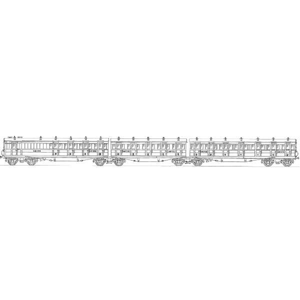 4mm scale drawing set 10 : GNR 123' 7" triplet brake compo (Basford) &GN 90' 4?" twin brake compo