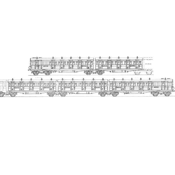 4mm scale drawing set 12 : GNR 189' 2 3/8" quint brake compo (ex 6 & 8 wh stock) West Riding, GN quad bk compo