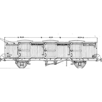 4mm kit 621 : 37' 6" Gresley 4 wheel covered carriage truck Diagram CU 6