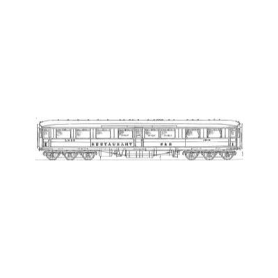 4mm kit 108 : 65' 6" Gresley GNR 12 wheel composite diner Sheffield 1906 stock Diagram GN 60 NE 139