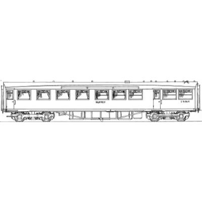 4mm kit 154 : 61' 6" Gresley Tourist Buffet Car Diagram 168