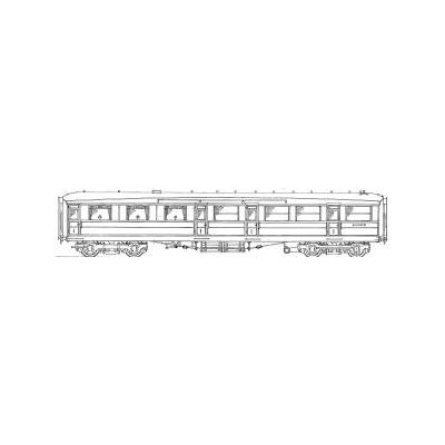 4mm kit 184 : 61' 6" Gresley semi open 1st class Diagram 5 173