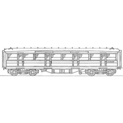 4mm kit 193 : 52' 6" Gresley corridor 3rd (or 2nd) class Diagram 141 141a(2nd)