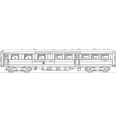 4mm kit 9.2 :East Anglian Gresley diagram 236 Restaurant first, diagram 264 restaurant third, Royal Train 1940