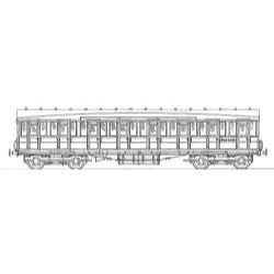 7mm scale drawing 112 : 51' 1?" Gresley ordinary 3rd (8 compartments) Diagram 55 56 57 276 CLC21