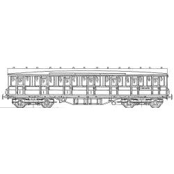 7mm scale drawing 113 : 51' 1?" Gresley ordinary composite (4 1st class & 3 3rd class) Diagram 51 110 163