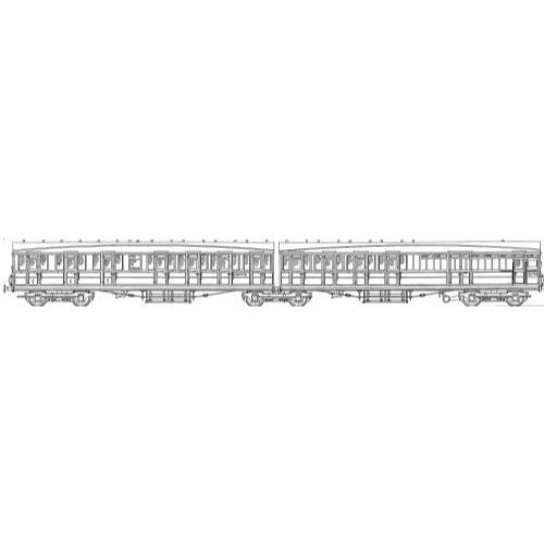 7mm scale drawing 116 : 103' 4" Gresley ordinary twin brake lavatory composite (each 51' 1?", 4 + 4 3rds & 3 1st)  Diagram 107 108