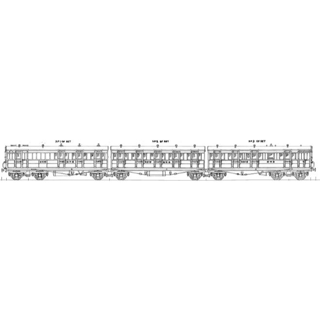 7mm scale drawing 174 : 104' 5?" GNR triplet brake composite (ex 6 wheel stock Luton) Diagram GN 218K